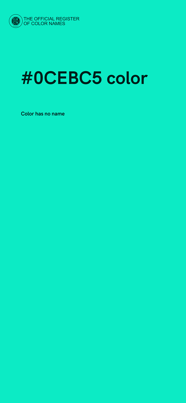 #0CEBC5 color image