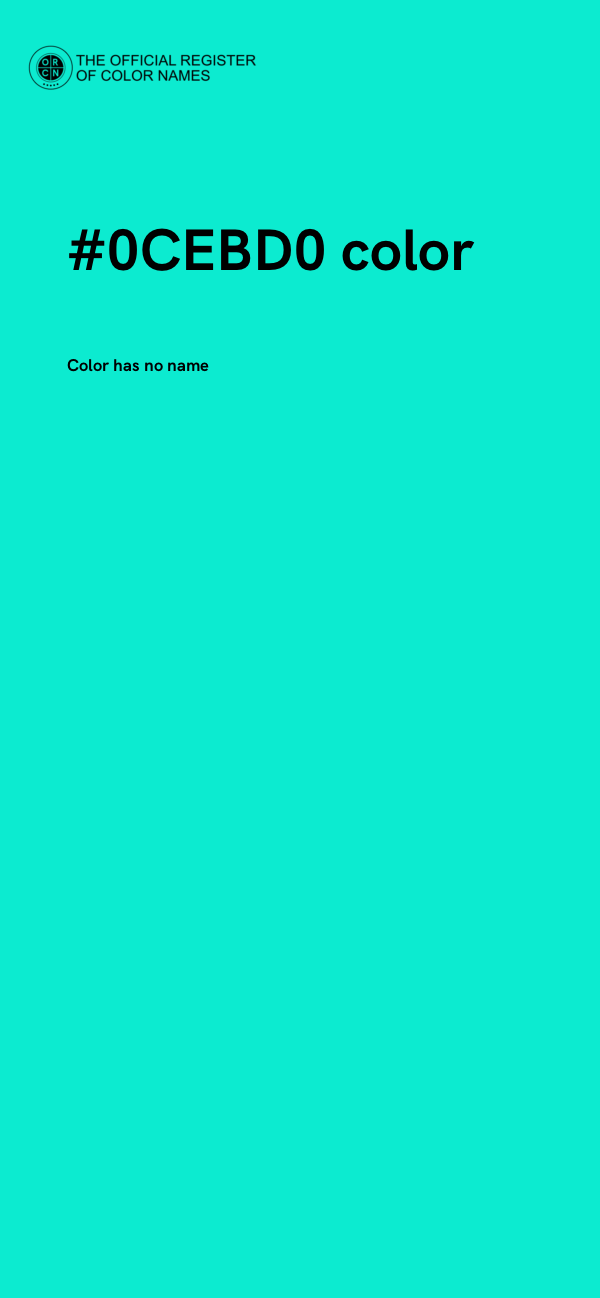 #0CEBD0 color image