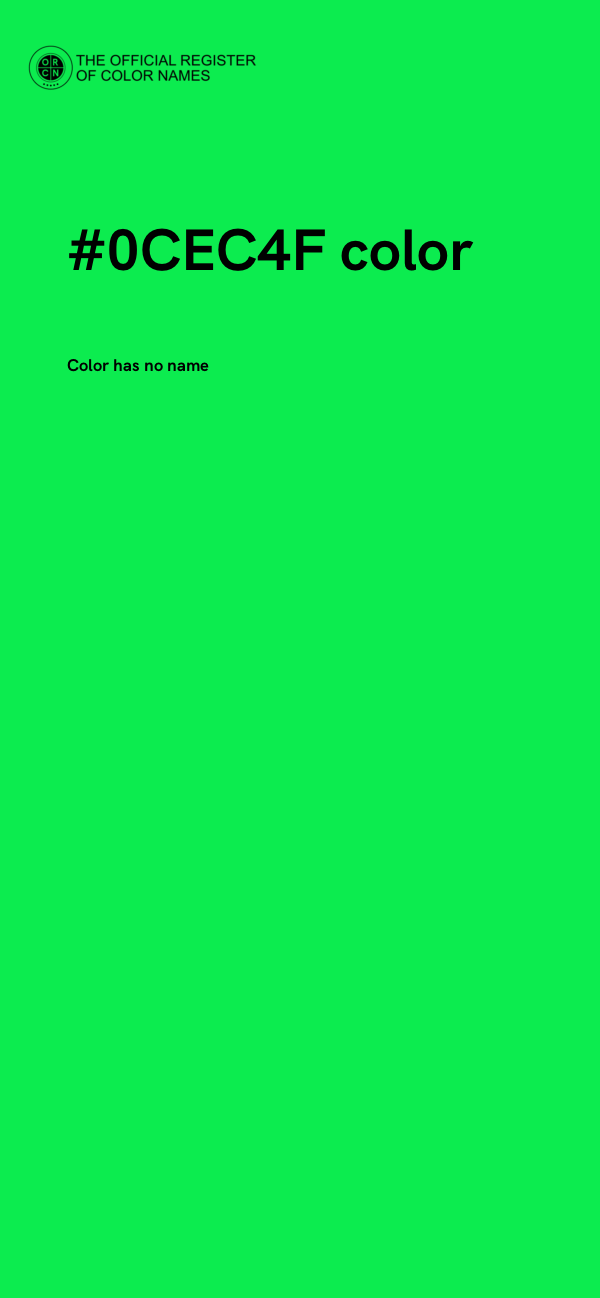 #0CEC4F color image