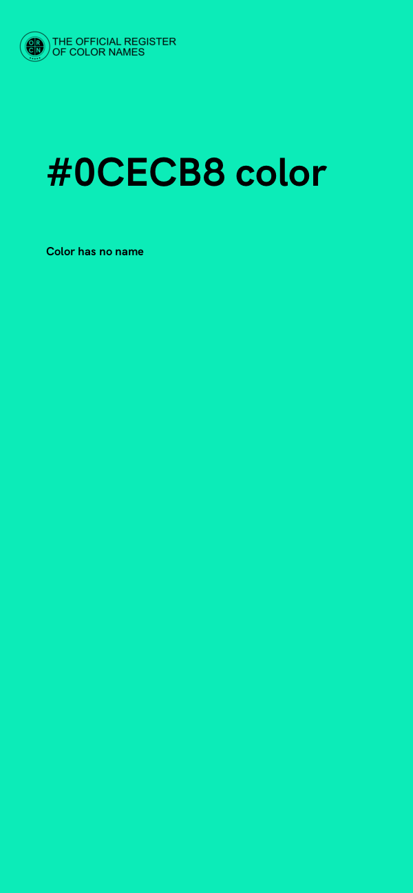 #0CECB8 color image