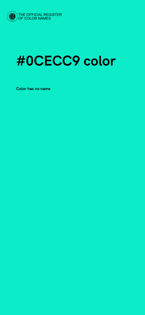 #0CECC9 color image