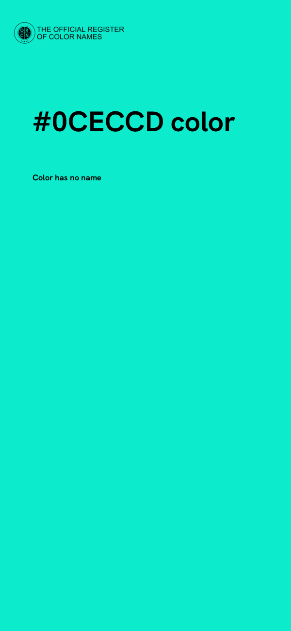 #0CECCD color image