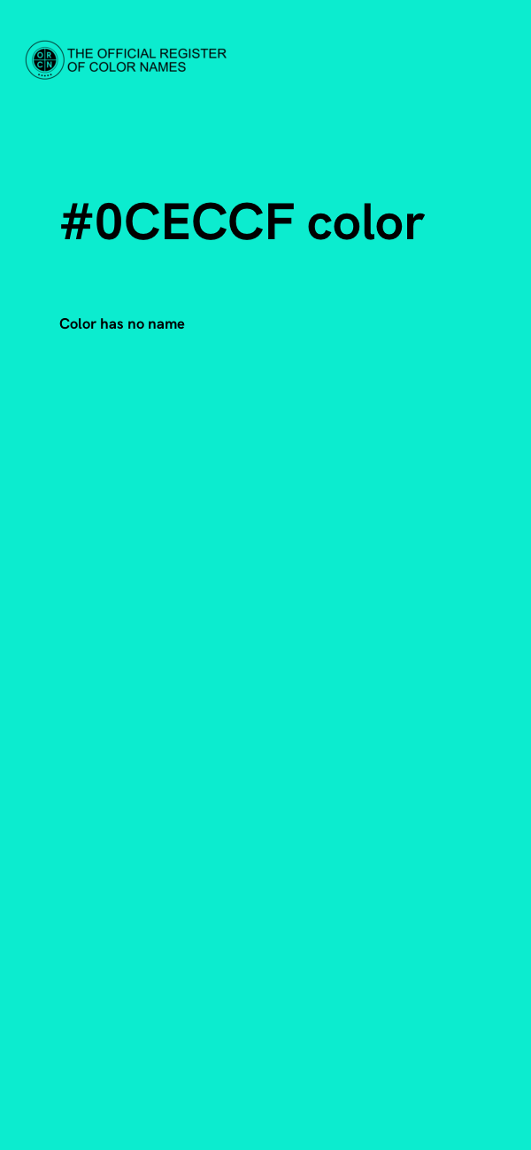 #0CECCF color image