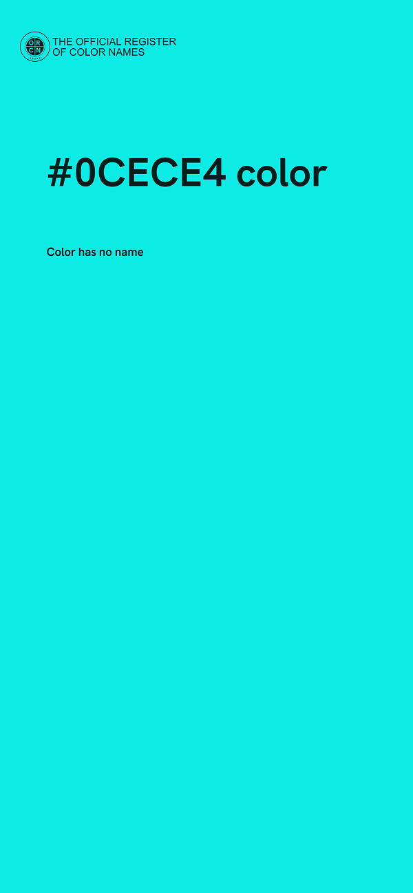 #0CECE4 color image