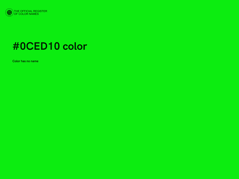 #0CED10 color image