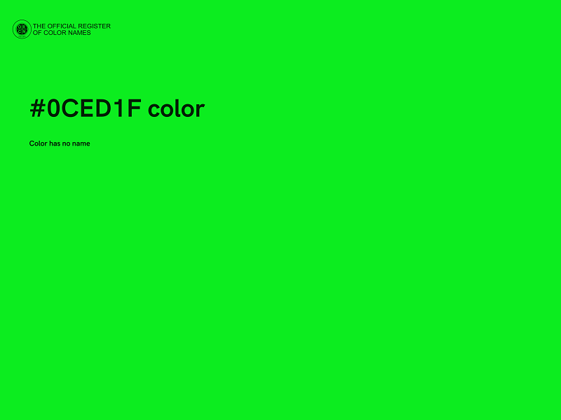 #0CED1F color image