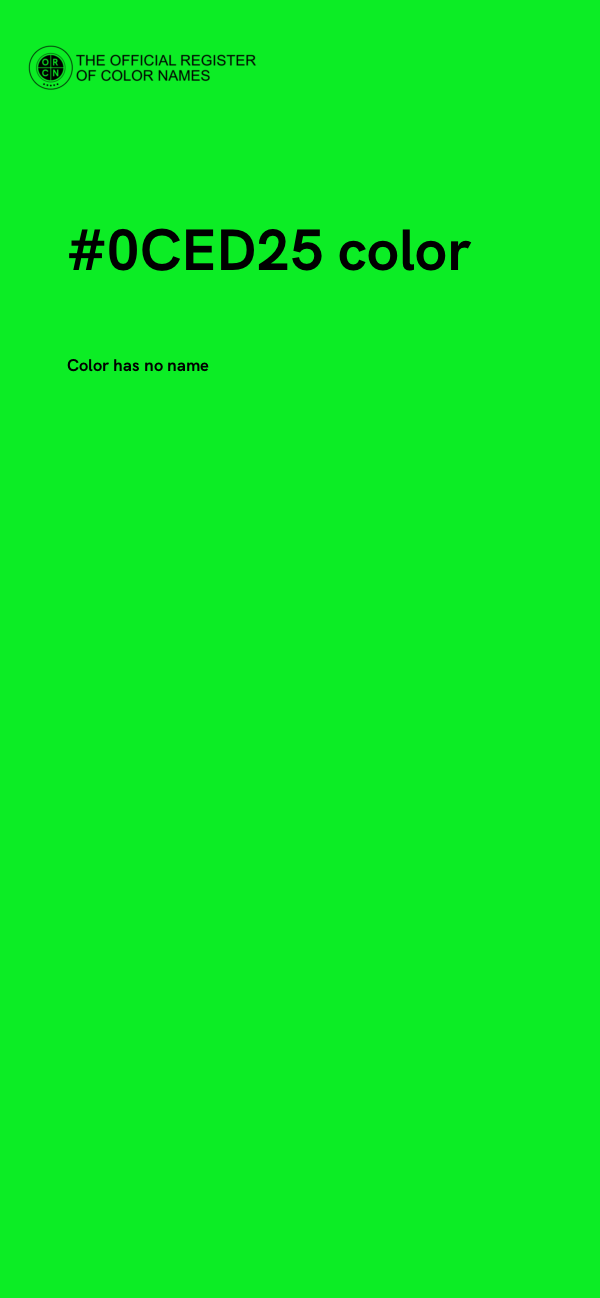 #0CED25 color image