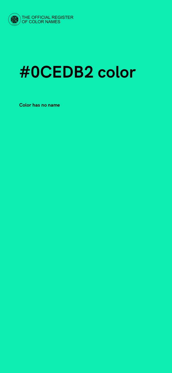 #0CEDB2 color image