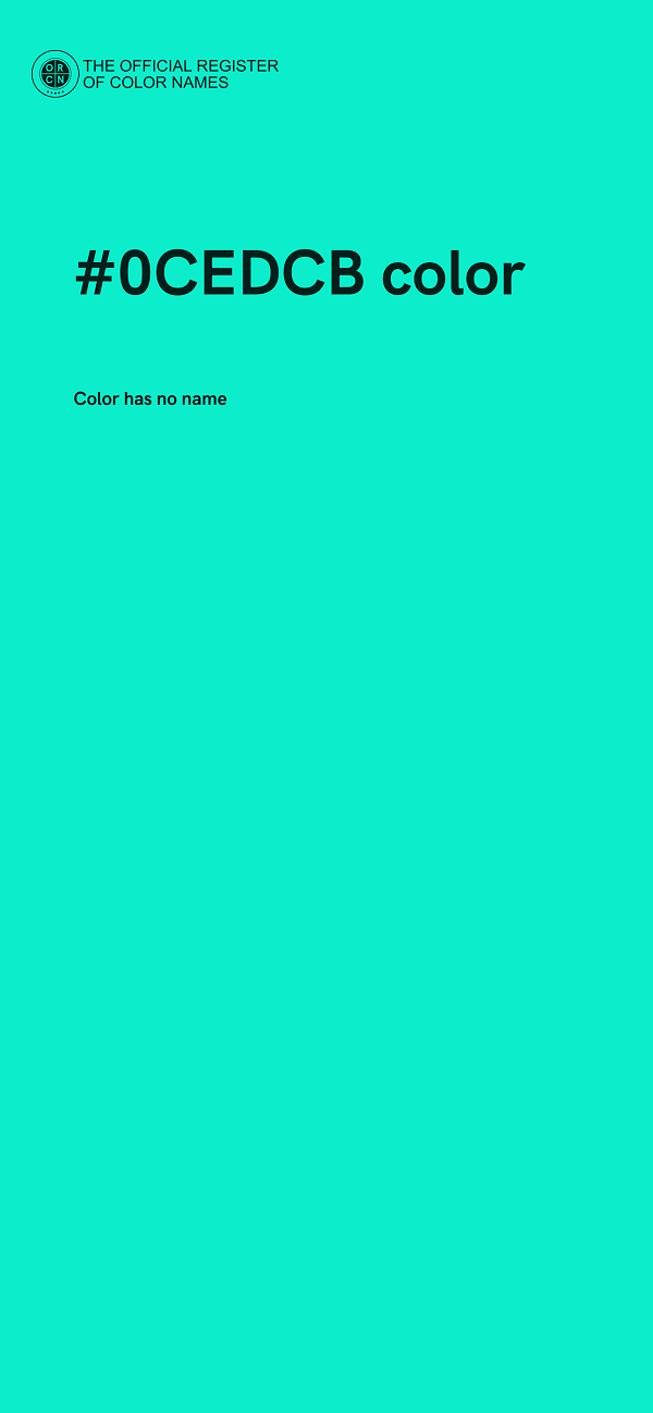 #0CEDCB color image