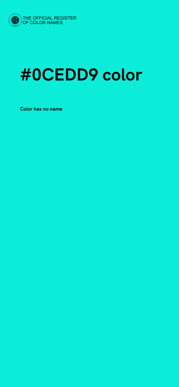 #0CEDD9 color image