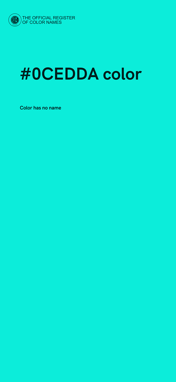 #0CEDDA color image