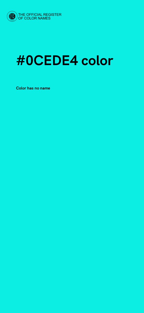#0CEDE4 color image