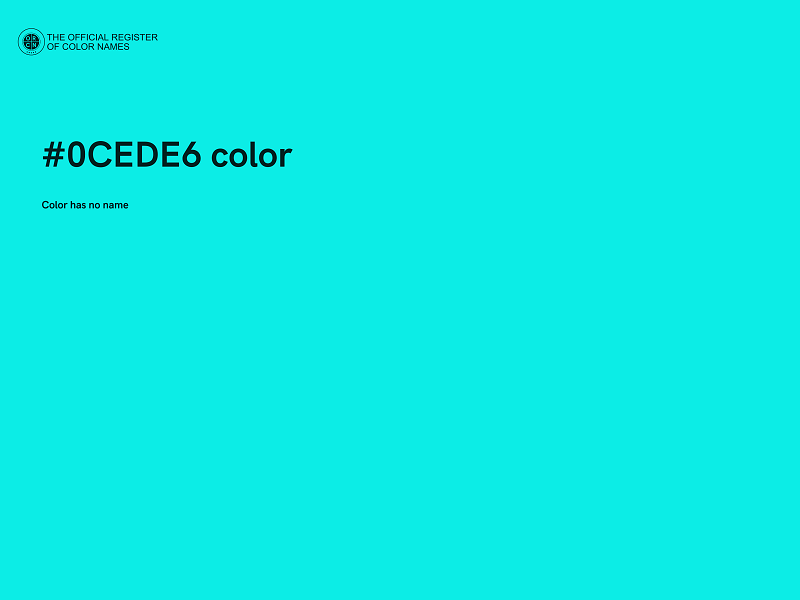 #0CEDE6 color image