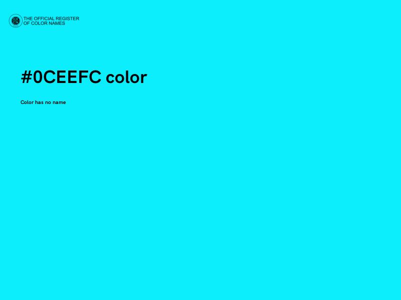 #0CEEFC color image