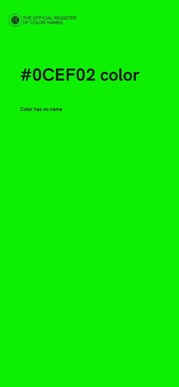 #0CEF02 color image