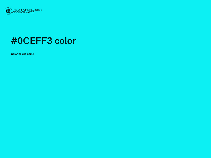 #0CEFF3 color image