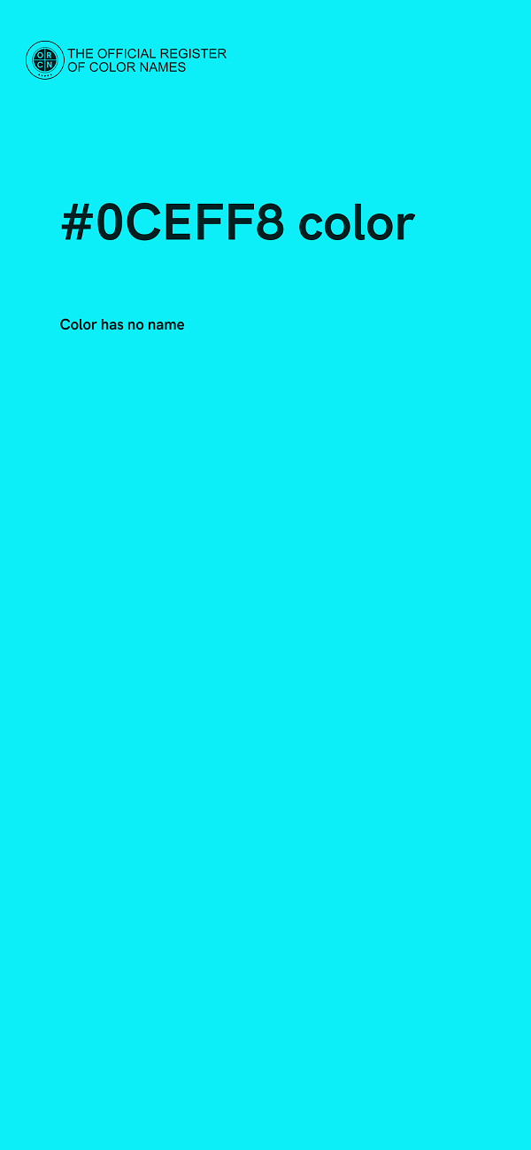 #0CEFF8 color image