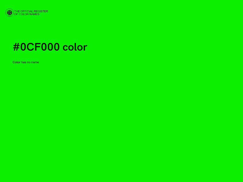 #0CF000 color image