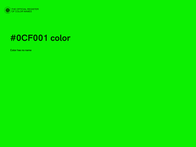 #0CF001 color image