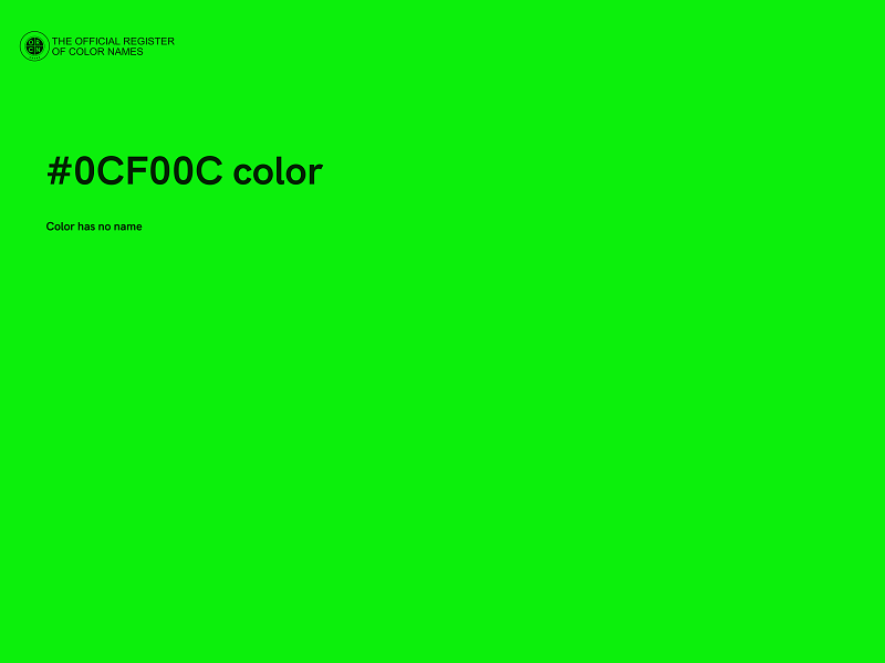 #0CF00C color image