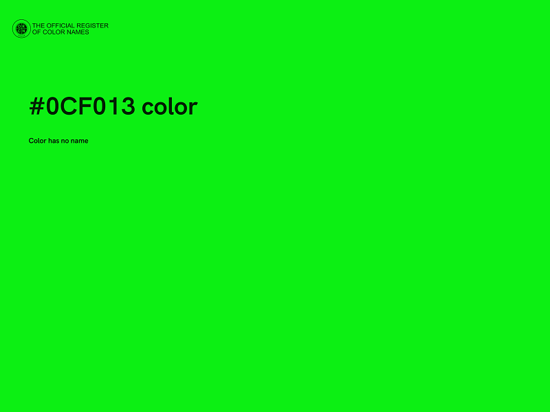 #0CF013 color image