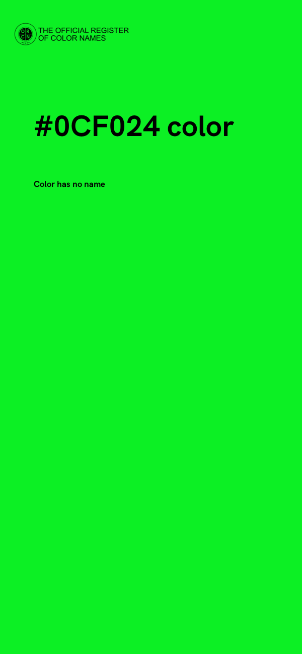 #0CF024 color image