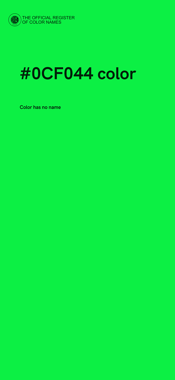 #0CF044 color image