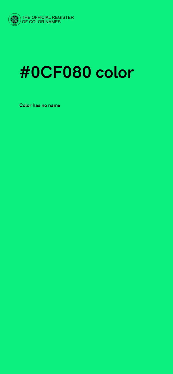 #0CF080 color image