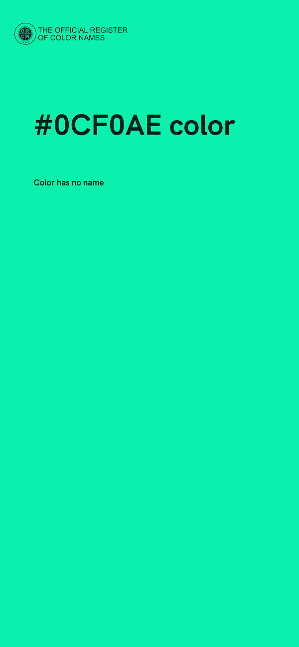 #0CF0AE color image