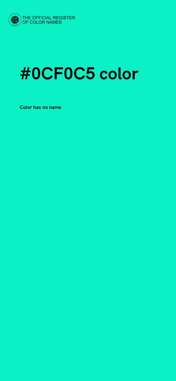 #0CF0C5 color image