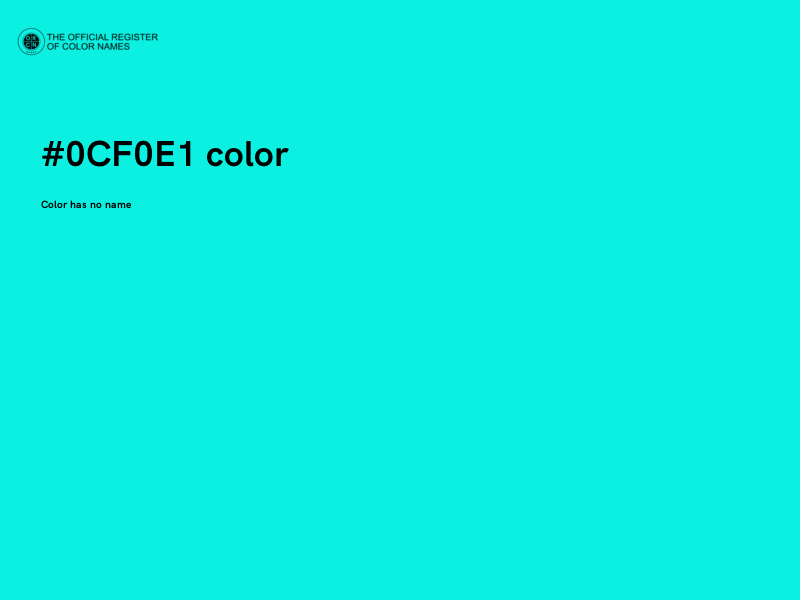 #0CF0E1 color image