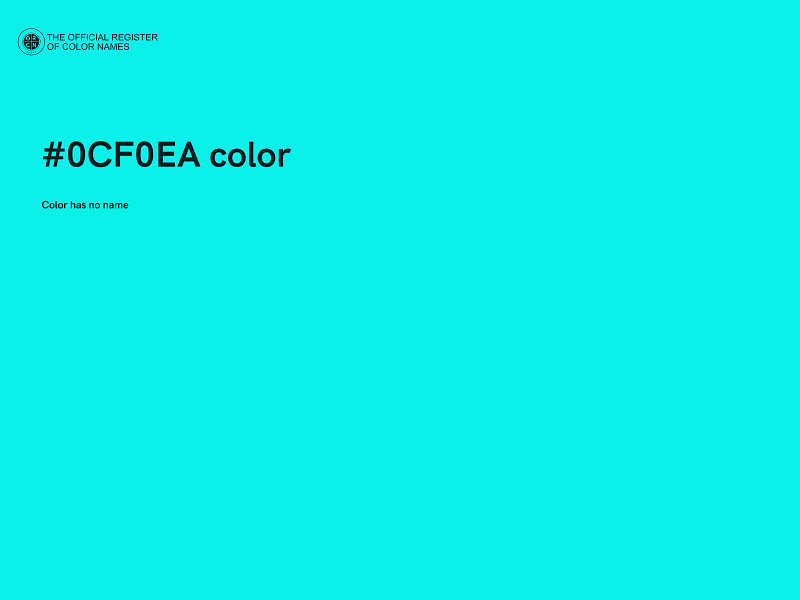 #0CF0EA color image