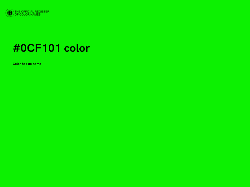 #0CF101 color image