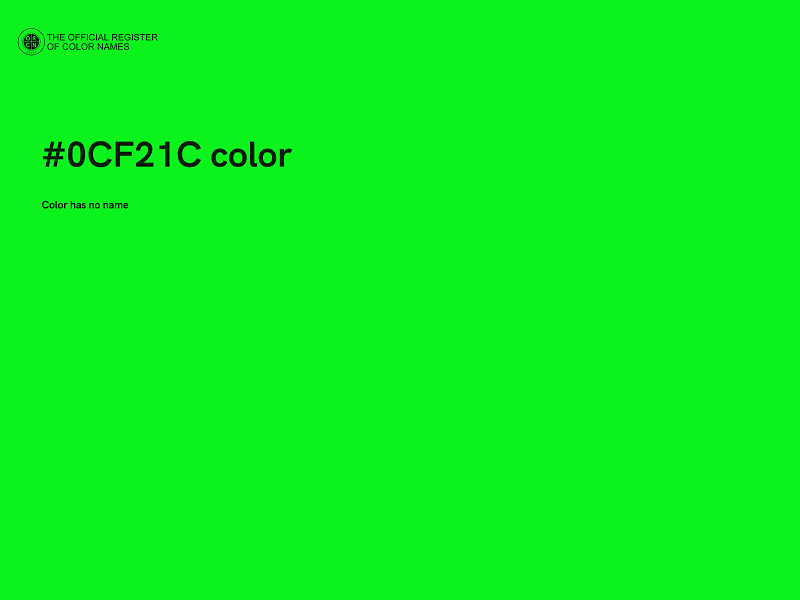 #0CF21C color image