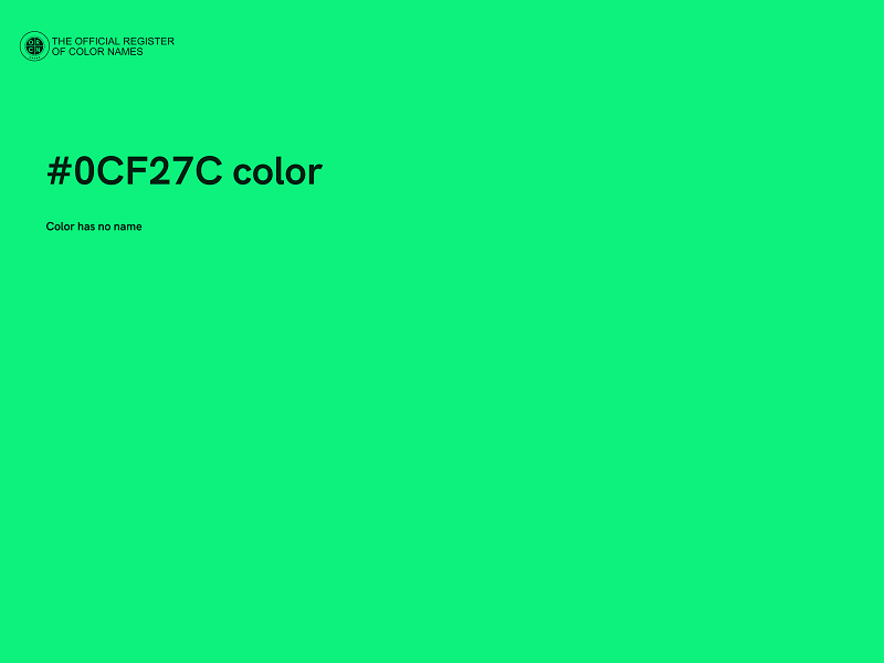 #0CF27C color image