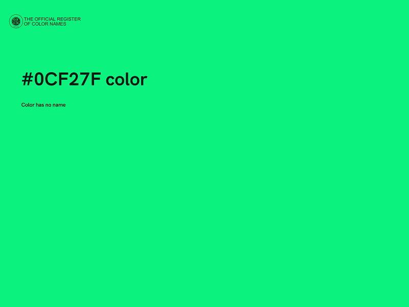 #0CF27F color image