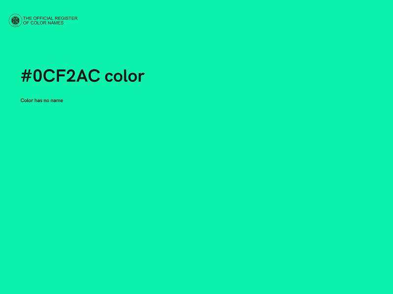 #0CF2AC color image