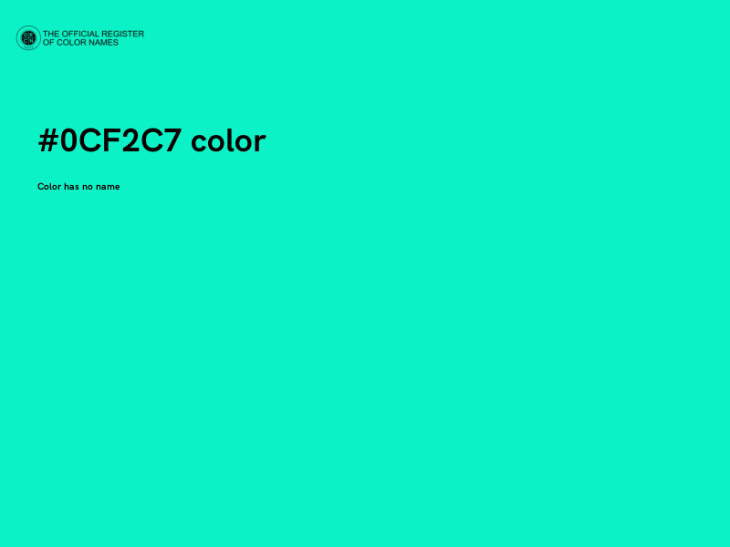 #0CF2C7 color image