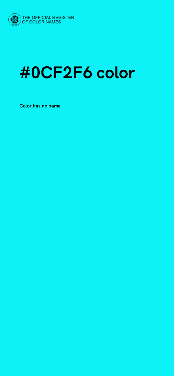 #0CF2F6 color image