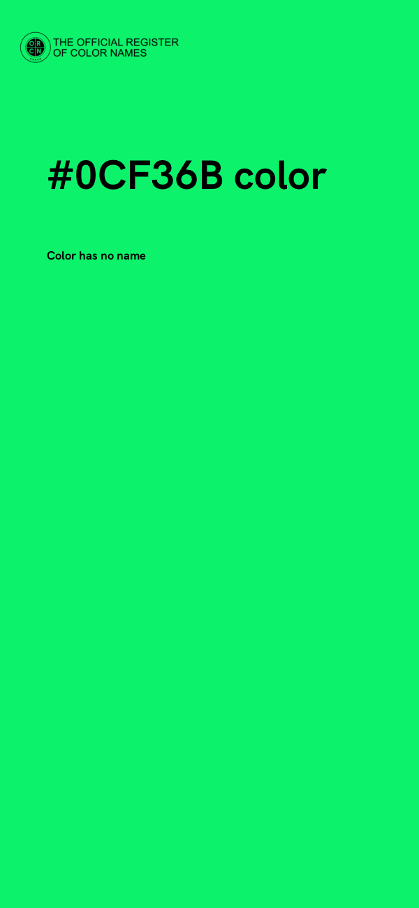 #0CF36B color image
