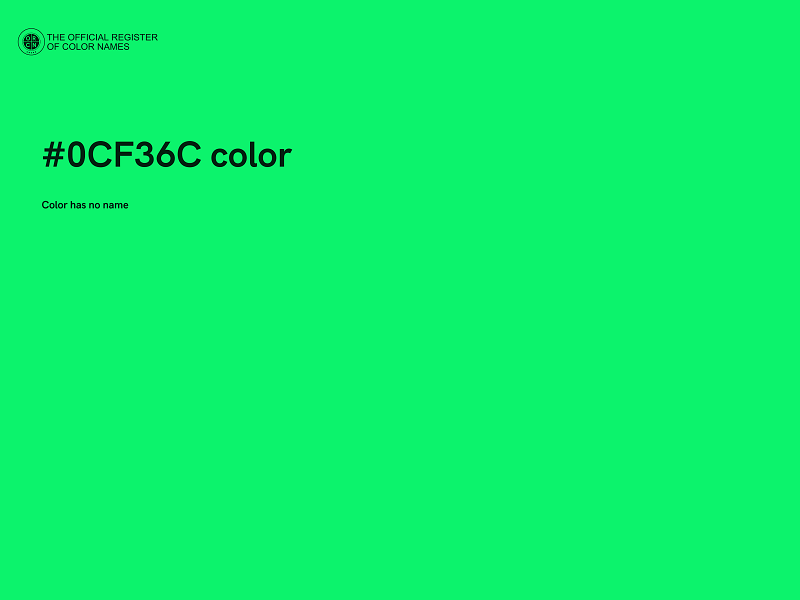 #0CF36C color image