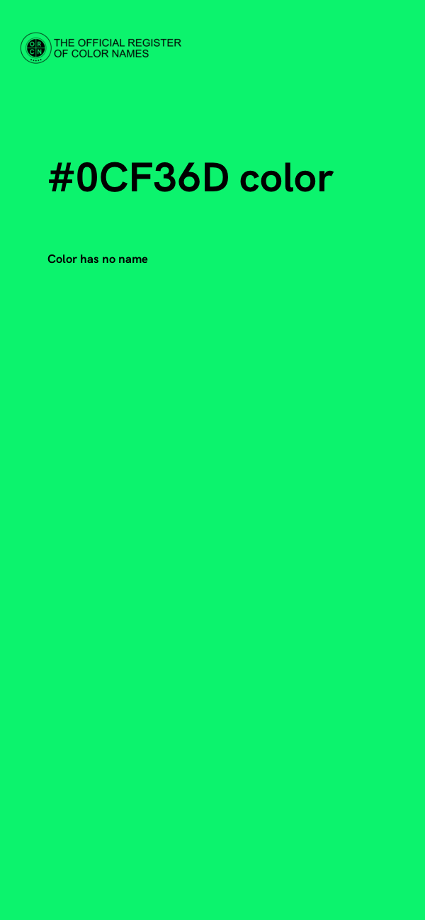 #0CF36D color image