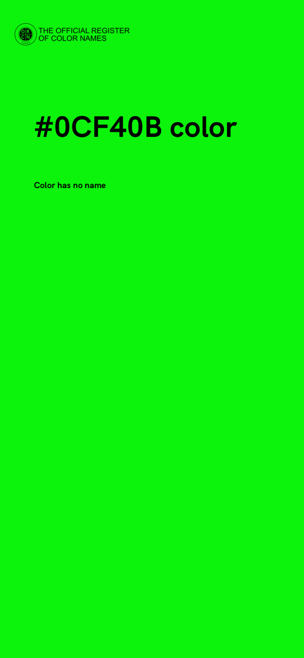 #0CF40B color image