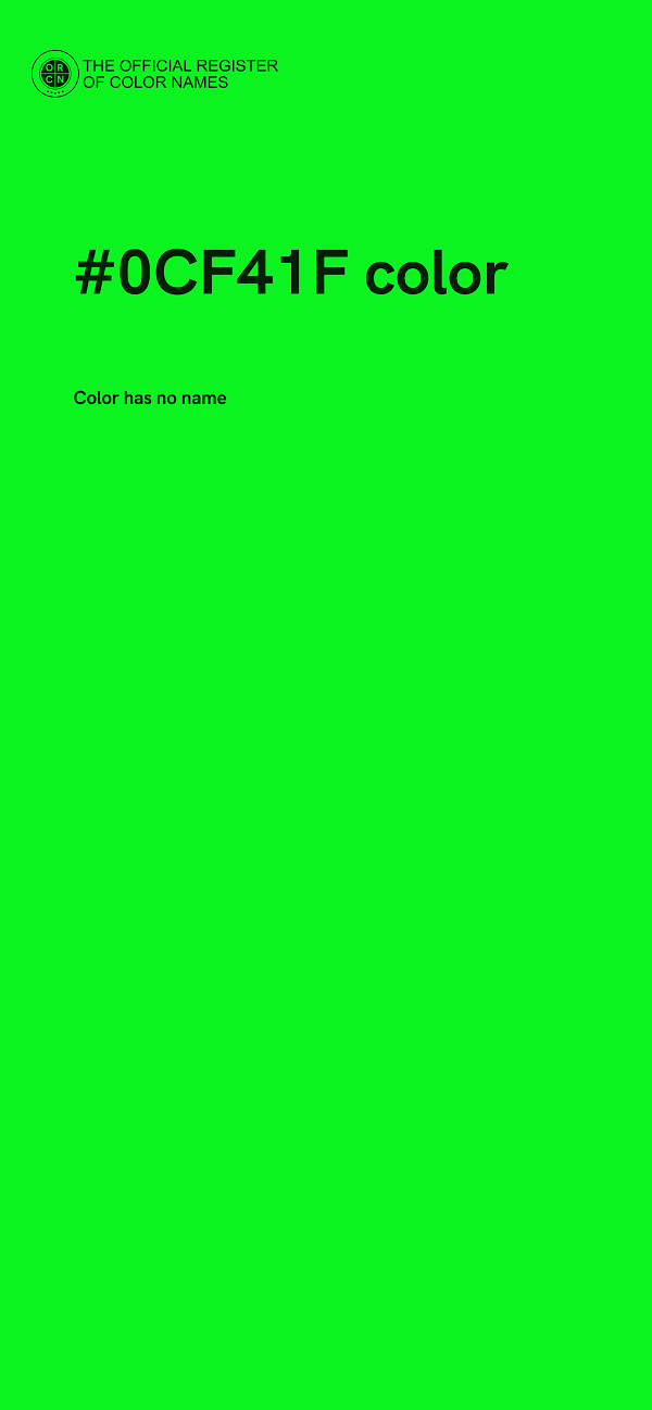 #0CF41F color image