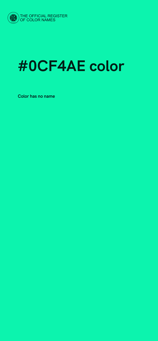 #0CF4AE color image