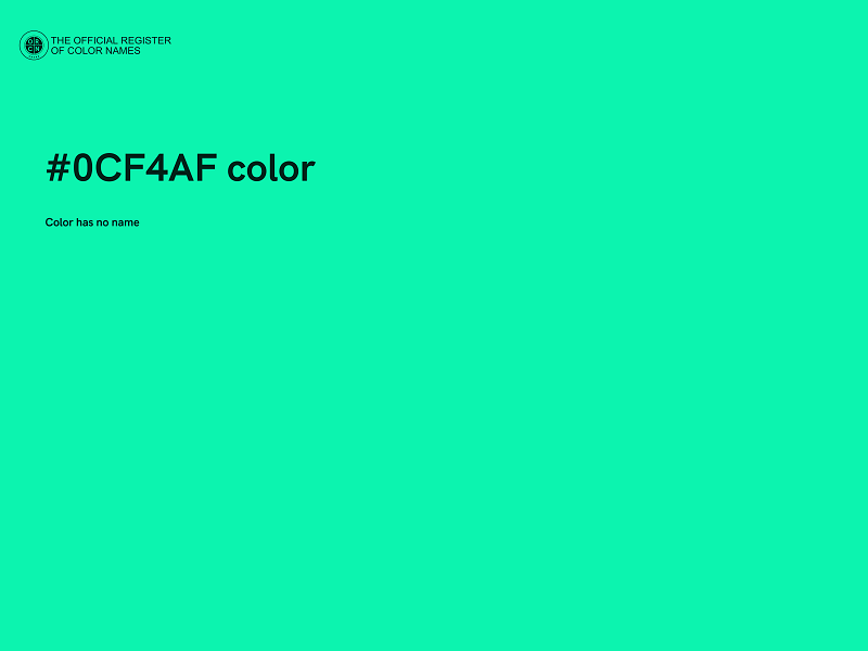 #0CF4AF color image