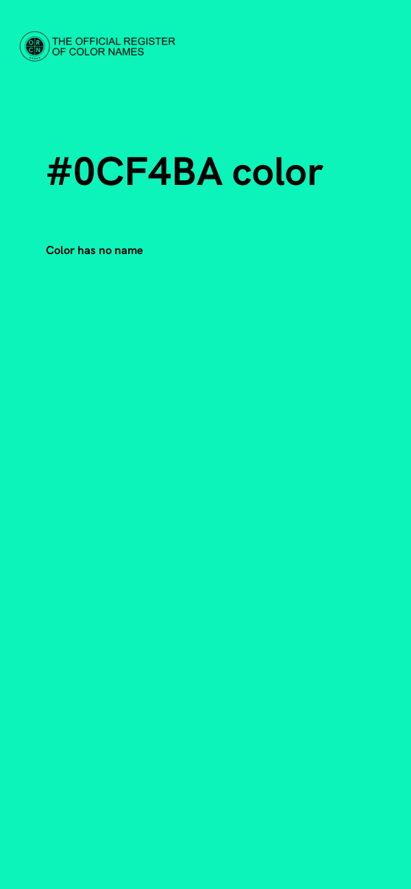 #0CF4BA color image