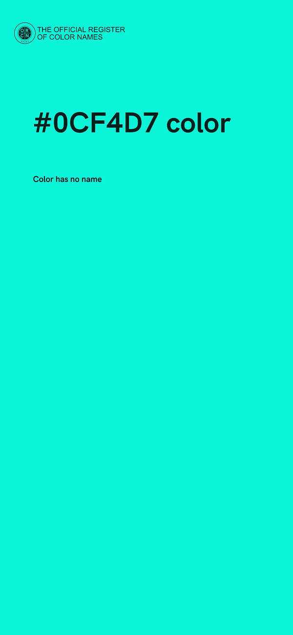 #0CF4D7 color image