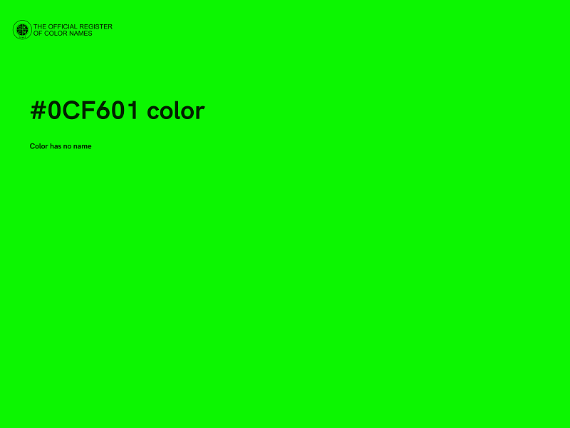 #0CF601 color image