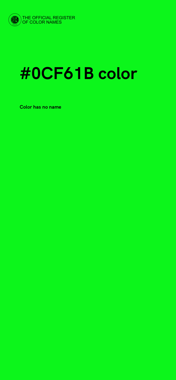#0CF61B color image